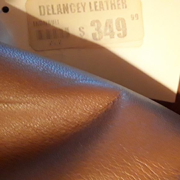 2 leather jackets 1 tan 2xl 1brown XL still with tags a original bag Delancy lea - Picture 3 of 6